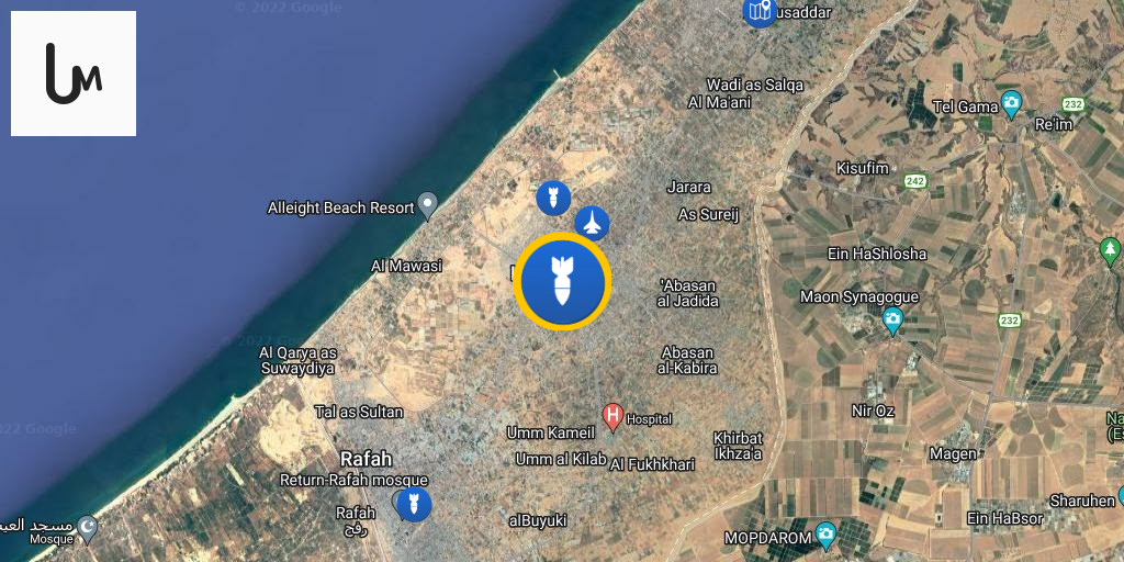 Warplanes Launch Violent Raids In Central Khan Yunis Gaza Palestine