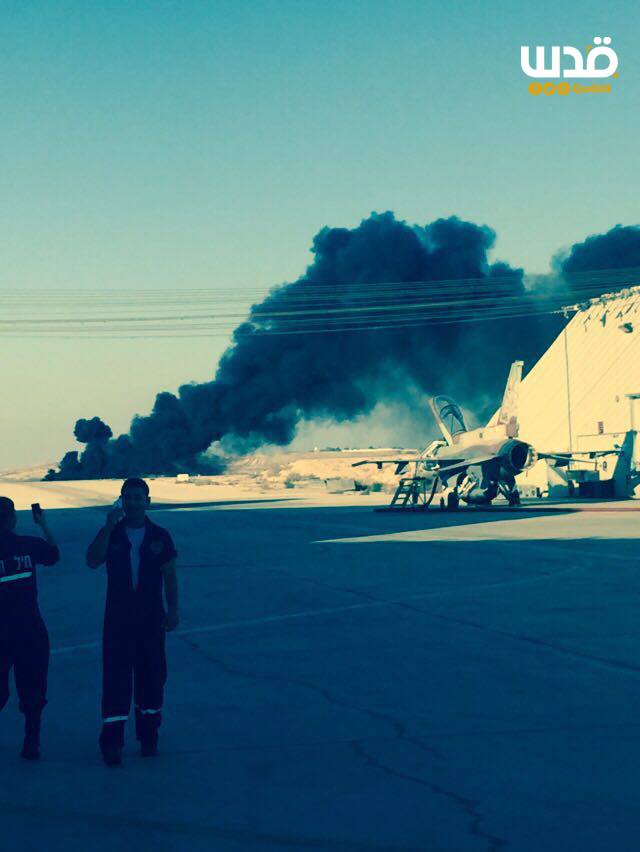 Photo for the Israeli IAF F-16 crashed inside the air-base and its pilot reportedly killed