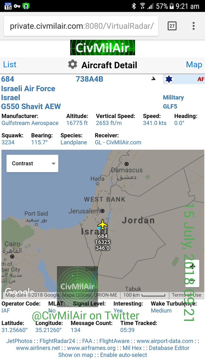 Israeli Air Force - Airborne Early Warning Shavit and Eitam launched from Nevatim Air Base   