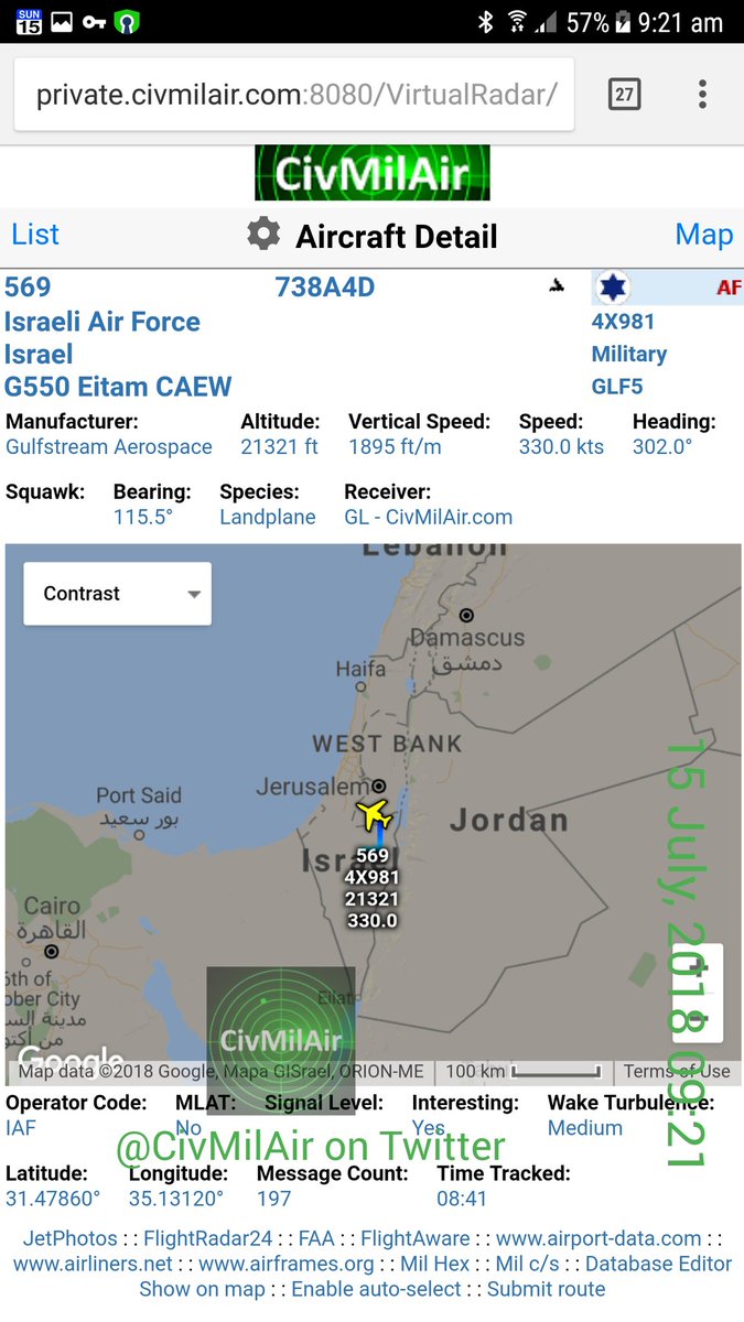 Israeli Air Force - Airborne Early Warning Shavit and Eitam launched from Nevatim Air Base   