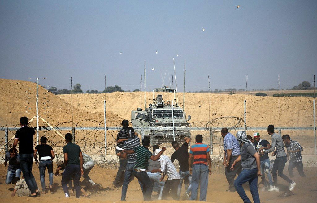 Riots In the borders of the Eastern Gaza strip this moment. 