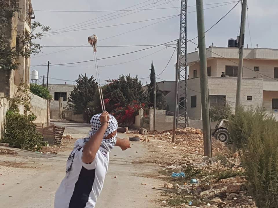 Clashes between rioters and troops in the village of Kafr Qaddum in district of Qalqilya