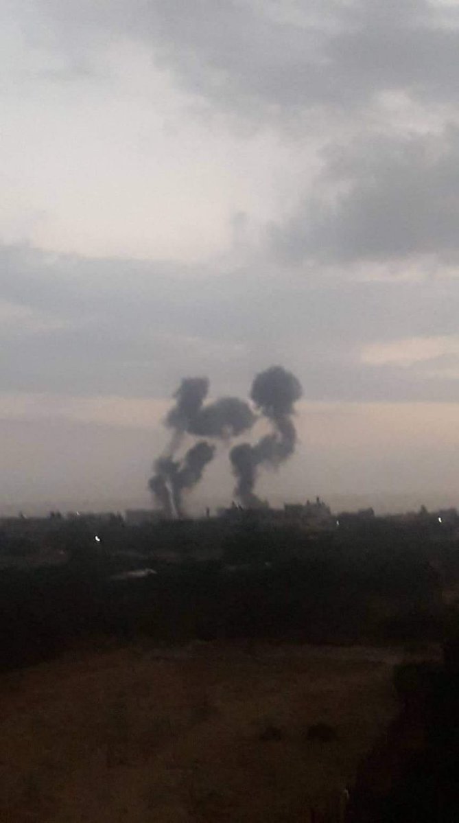 Israeli army airstrike against Hamas Naval location in the north-west of the Gaza Strip. 