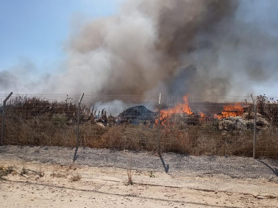 New fires erupt in Gaza vicinity caused by incendiary balloons from Gaza this morning.