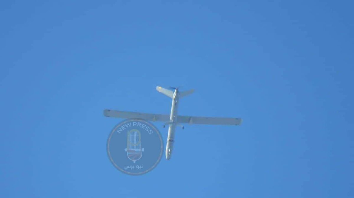 Photos of a reconnaissance drone flying over the Gaza Strip