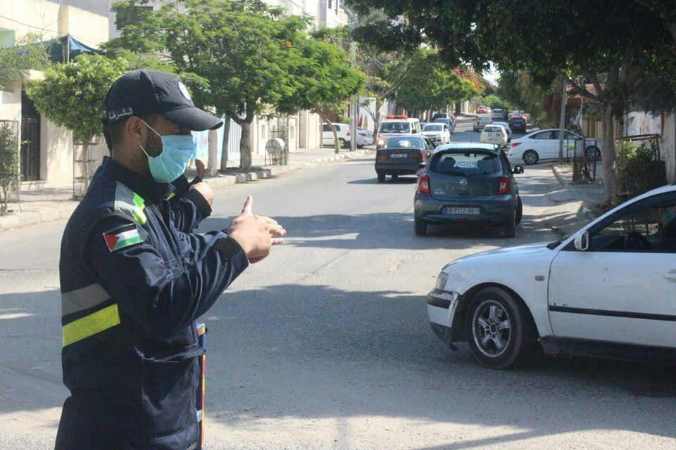 Gaza police preparations for the march that starts today at 11 to protest the annexation