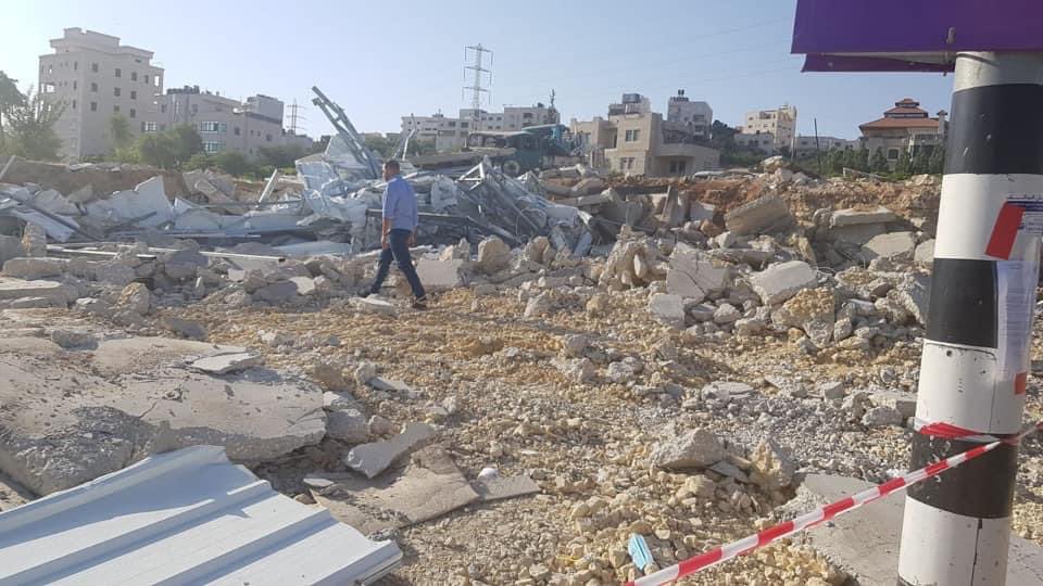Israeli army demolished COVID19 testing Center at the entrance of Hebron city today, they stopped the work and confiscated the equipments few days ago. coronavirus, the excuse was that we built in Area C without a permit from Israeli military