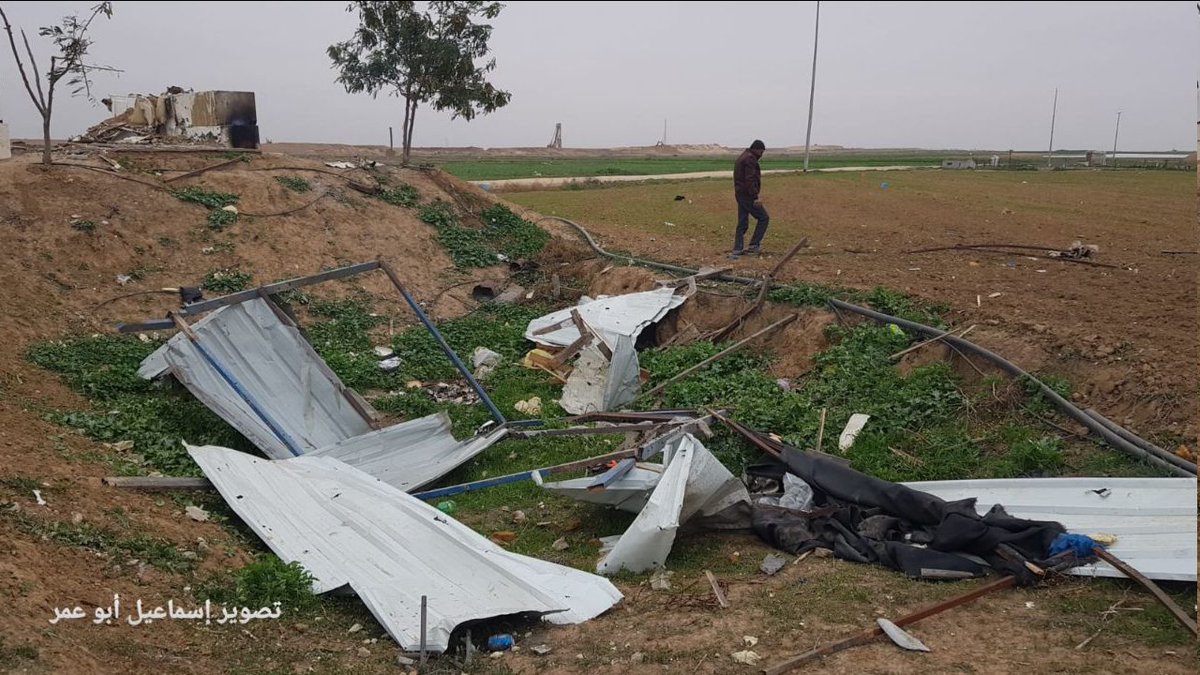 Photos of the Hamas post that was struck by Israeli army tank fire following the sniper attack on the Gaza border