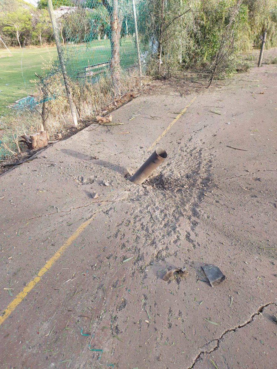 From an impact in a playground in Gevim earlier