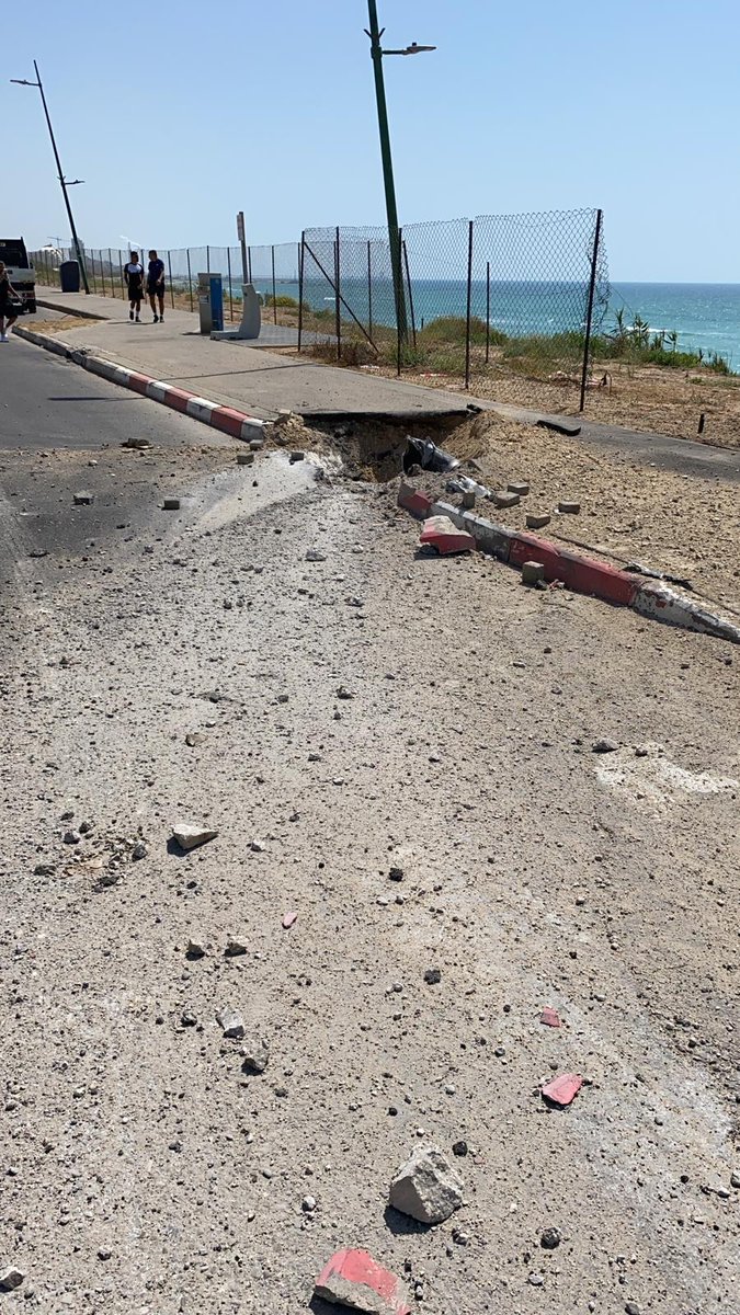 Rocket impact in Ashkelon a short while ago