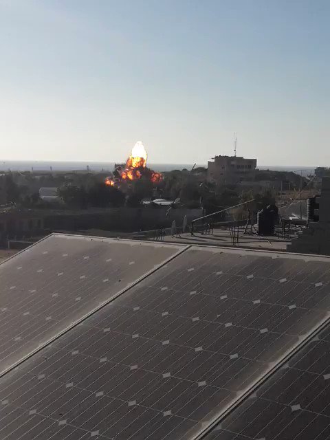 Video of the moment when warplanes destroyed the headquarters of the Internal Security Agency in Rafah, in the southern Gaza Strip