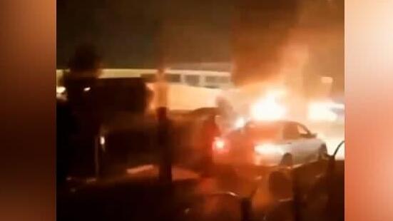 Land Damage - Red Line: Stones and Molotov cocktails at a police station in the Negev 