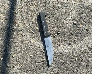 Israel Defense Forces:An assailant—armed with this knife—arrived in a vehicle at the Gush Etzion Junction & attempted to stab an Israeli army soldier.  In response to this threat, another soldier fired at the assailant and neutralized him. No Israeli army injuries were reported.  We are currently pursuing the vehicle