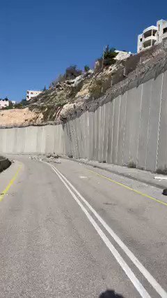 Part of Israel Seperation Wall collapsed in Al Ram town N of Jerusalem City