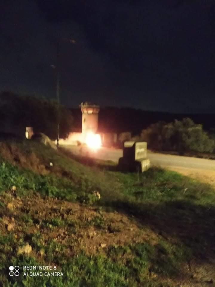 Palestinians hurled several Molotov cocktails towards ISF post near Ya'bad village entrance SW Jenin City