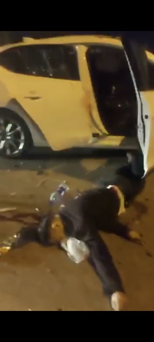 Still pictures taken from a video of Friday night's counter-terrorism operation near Jenin. The images show the bodies of three Palestinian Islamic Jihad militants laying on the road after a shootout with Israeli forces