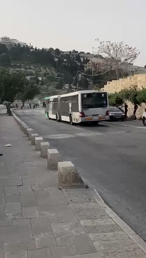 Five people are lightly hurt after Palestinians hurl stones at a bus near Jerusalem's Old City, MDA says. Police say two suspects have been arrested