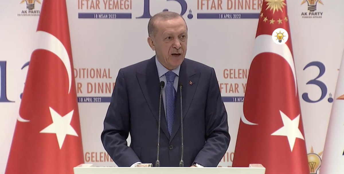 President Recep Tayyip Erdoğan in meeting with ambassadors in Turkey: What's happening in Al-Aqsa is a great sadness for us. We discussed such matters with Israeli President Herzog when he was in Ankara; we hope that such actions won't be repeated in the future
