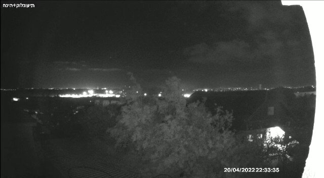 CCTV footage shows the rocket launch from the Gaza Strip toward Sderot. (Credit: Dadi Fold)