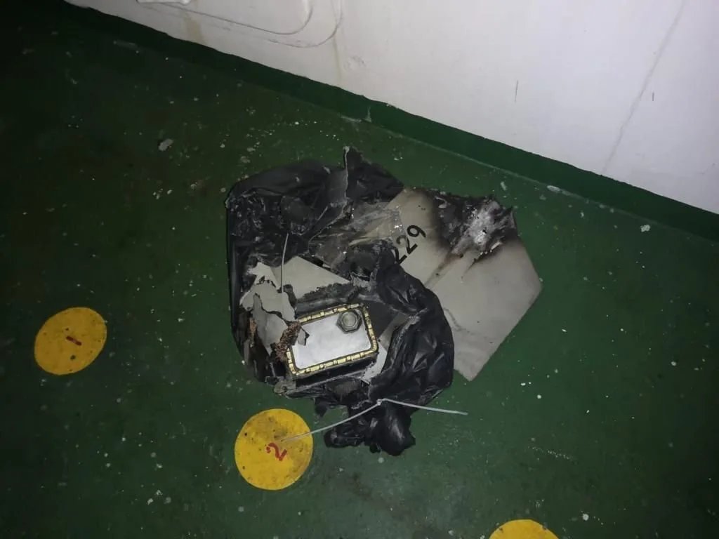 CNN publishes images of the damage caused to the Israeli-owned Pacific Zircon oil tanker that was struck by  an Iranian Shahed-136 drone off the coast of Oman on Tuesday night