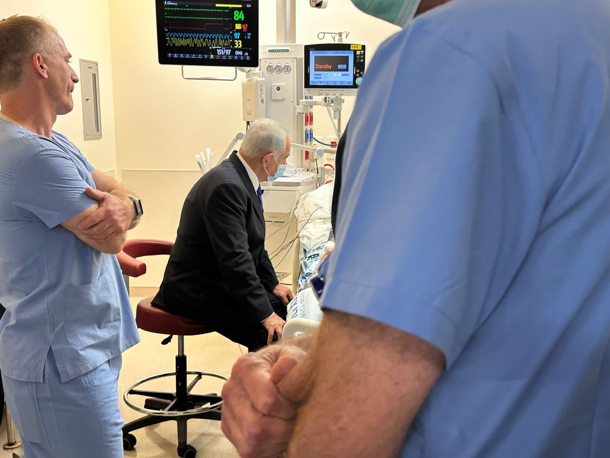 Prime Minister designate of Israel Benjamin Netanyahu visits the injured in the twin terror attack of this morning in Jerusalem. One teenager was killed and 18 injured in the twin terror attacks by Palestinian militants