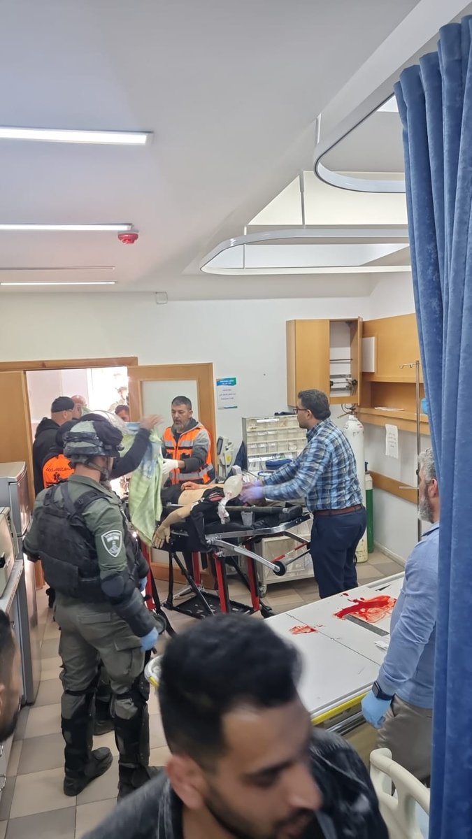 Israeli National Security Minister Itamar Ben Gvir honoring the ISF element who shot dead yesterday Palestinian youth in Shu'fat Refugee Camp NE of Jerusalem City