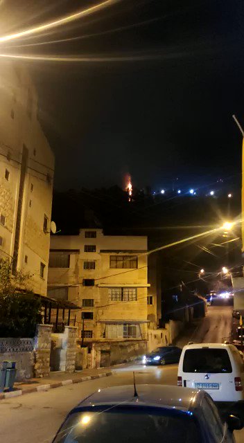 مصادر محلية: استهداف نقطة عسكرية لجيش  في جبل جرزيم بنابلس