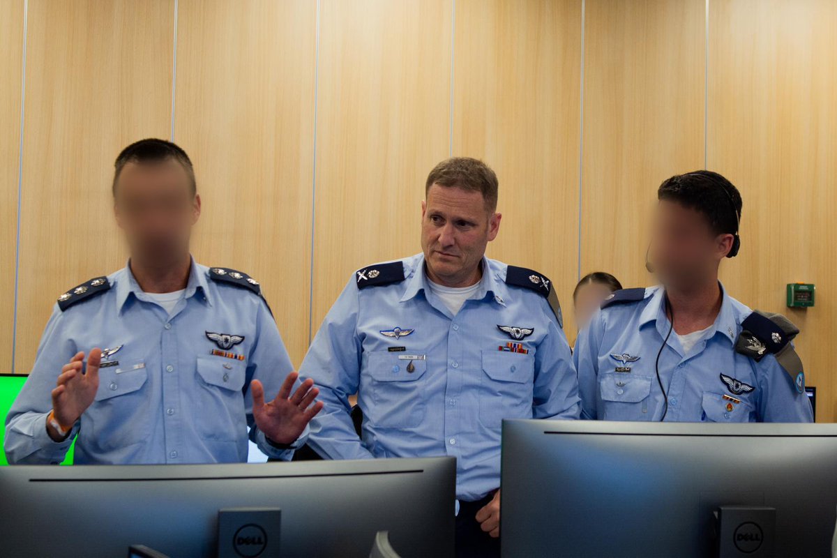IAF chief Maj. Gen. Tomer Bar during the airstrikes against Islamic Jihad in Gaza early this morning, at the Israeli army's main command center in Tel Aviv