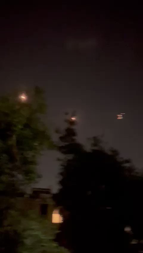 Iron Dome interceptions over Southern Israel
