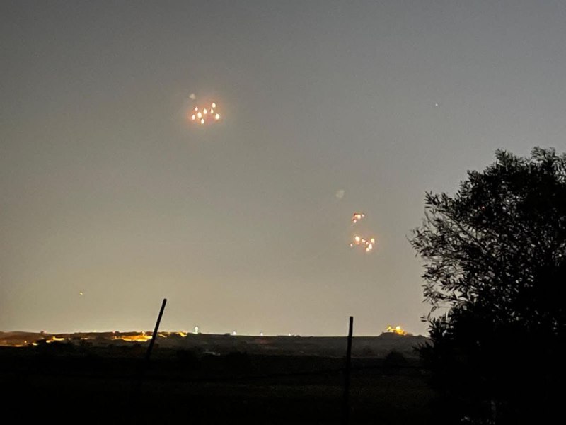 Image purports to show Iron Dome interceptions over southern Israel