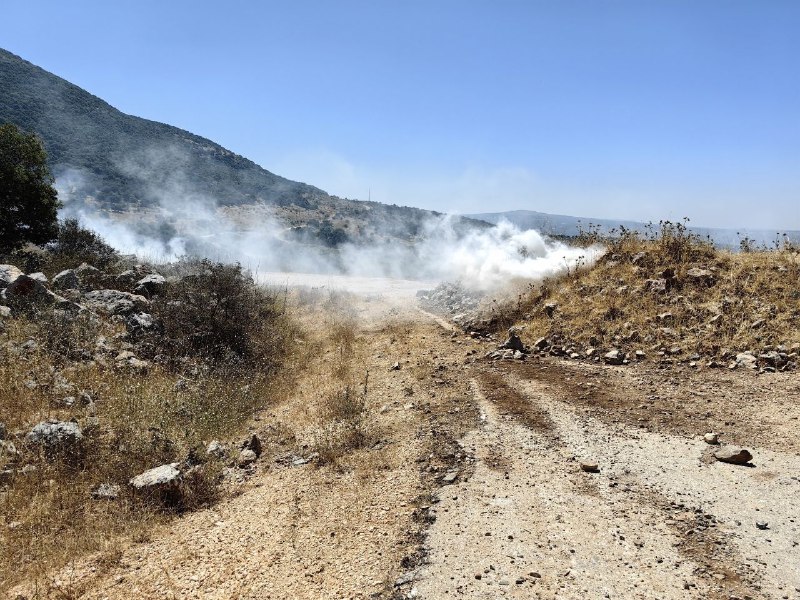 Israeli army says troops fired warning shots and used riot dispersal means after a number of suspects crossed the Blue Line on the Lebanese border in the Mount Dov/Shebaa Farms area.  the Hezbollah tent is still there in Israeli-claimed territory.  