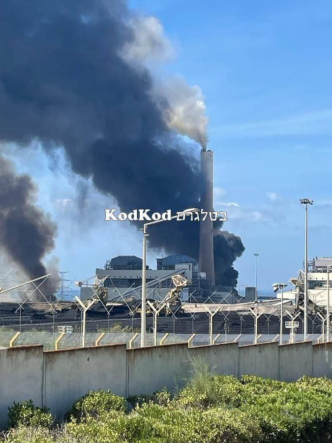 Israel's second largest power plant, Rutenberg Power Station, came under rocket fire on the Mediterranean coast in Ashkelon