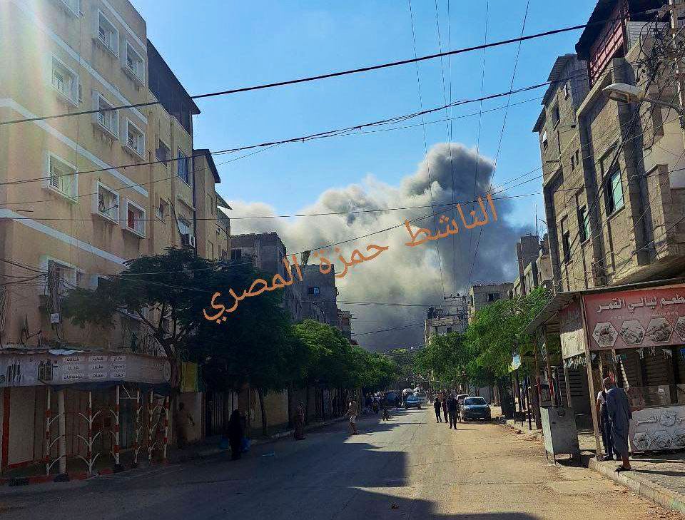 Israeli army strikes in the strip this morning 