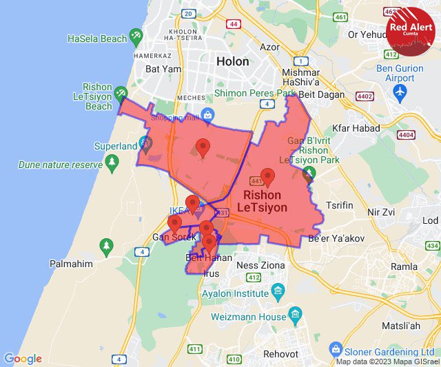 Rockets are now Inbound towards Southern Tel Aviv