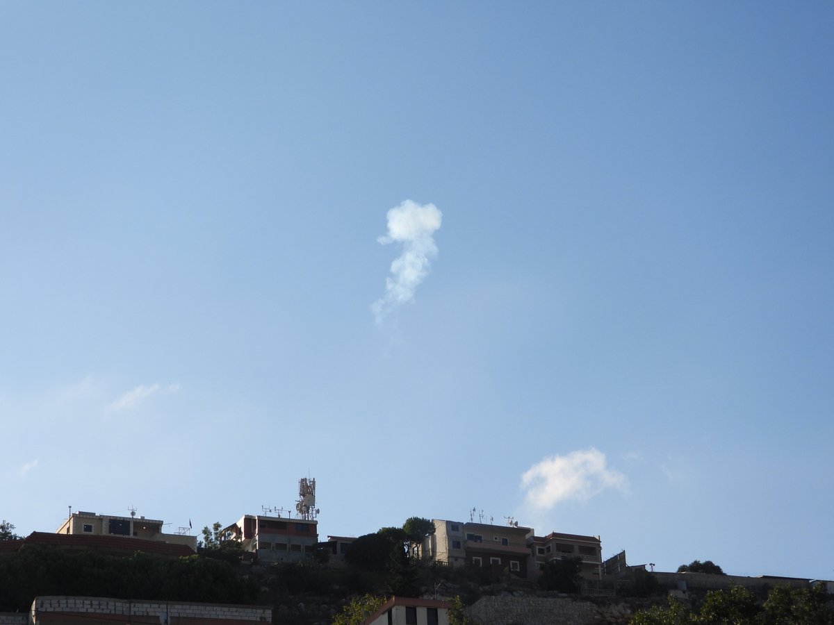 Explosion of missiles fired by Iron Dome in the airspace of Kafr Kila - Al-Adisa
