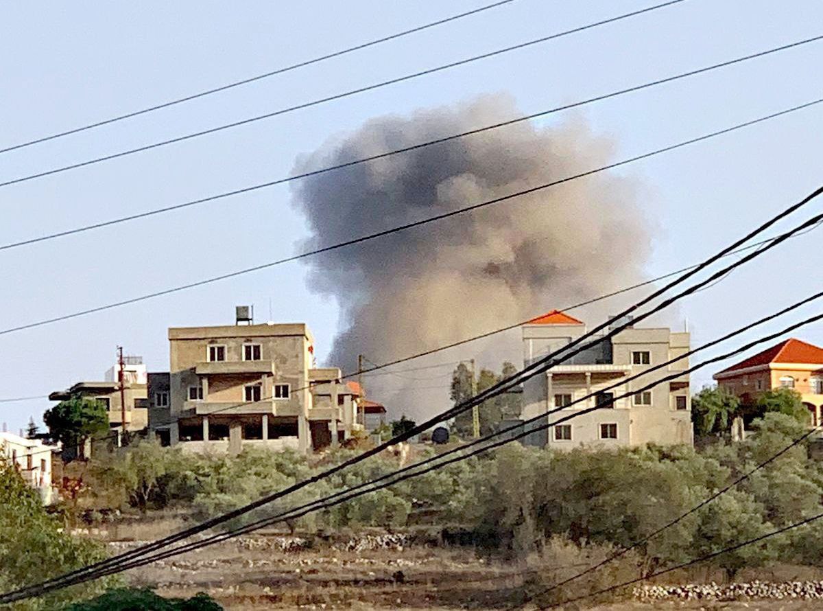 Israeli air forces strikes reported near Aitaroun, Lebanon
