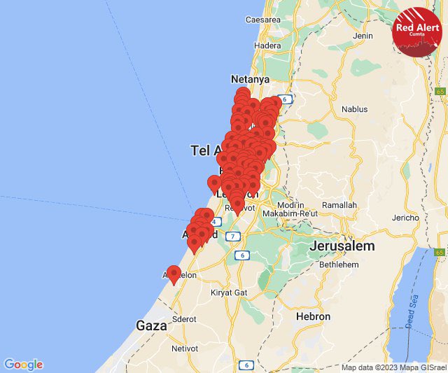 Multiple alerts for Tel Aviv area