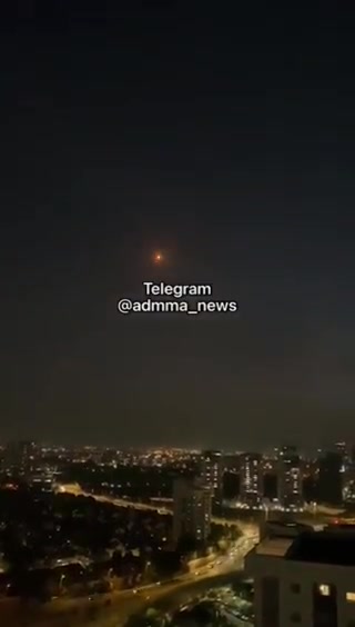Iron dome activity over Tel Aviv 