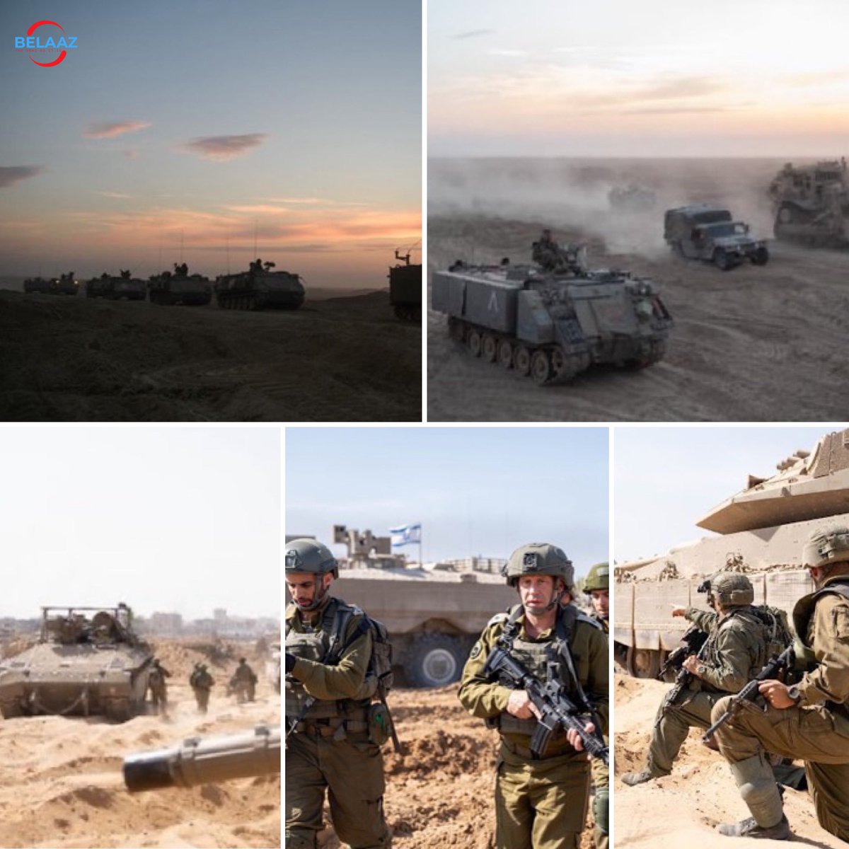 New photos released by the Israeli army which shows troops operating inside Gaza on Monday