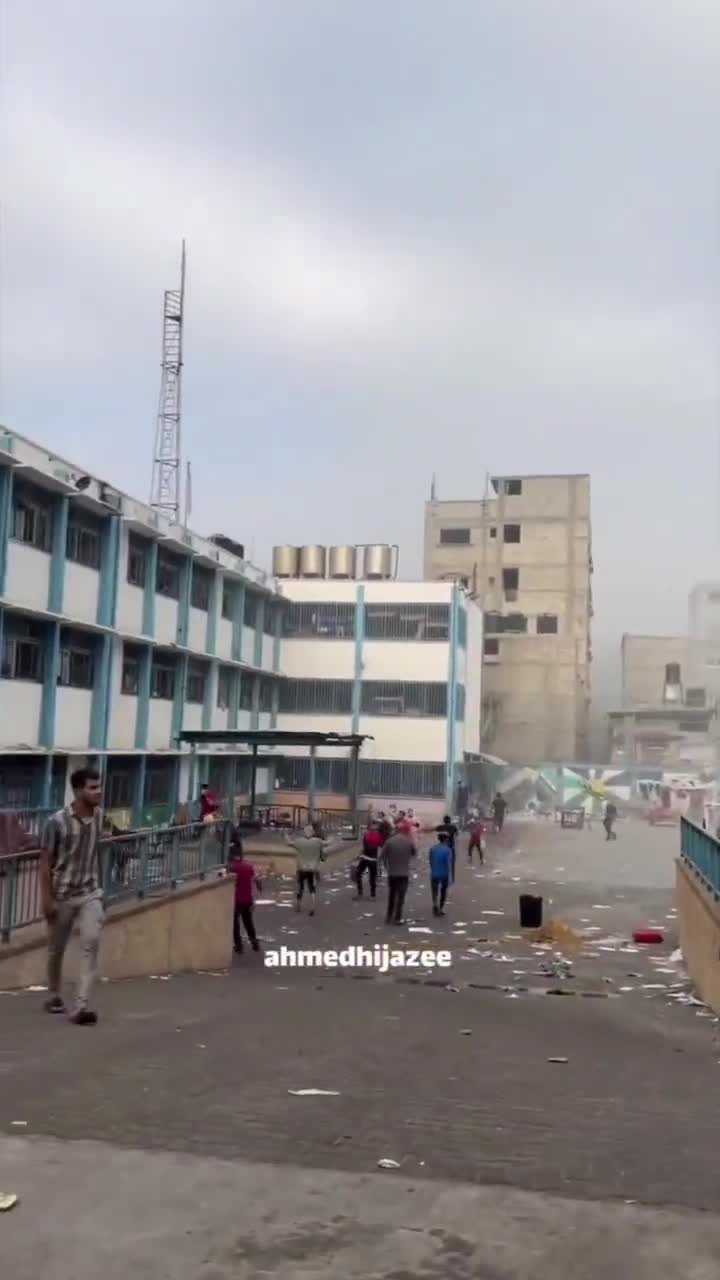 Bombing targeted a house near UNRWA School at Al Shati Refugee Camp in Gaza City