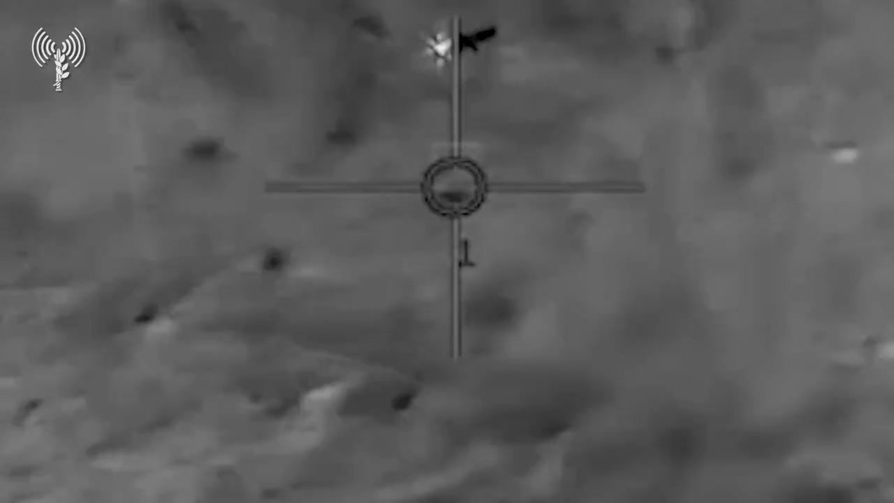 Israeli army releases a video showing an F-35I fighter jet intercepting one of the cruise missiles/drones launched by the Iran-backed Houthis in Yemen on Tuesday