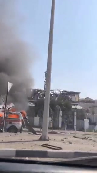 فيديو   من استهداف غارات  لشارع الرشيد في غزة اليوم.فيديو   