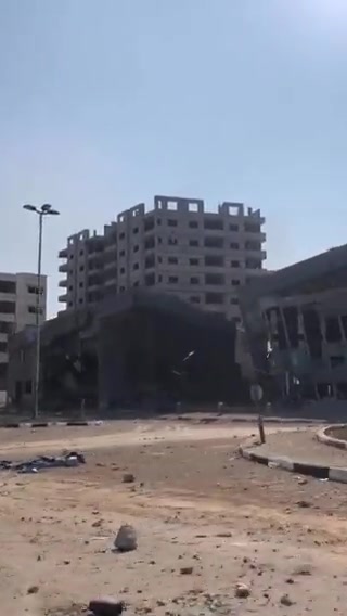 Video of raids targeting Al-Rashid Street in Gaza today