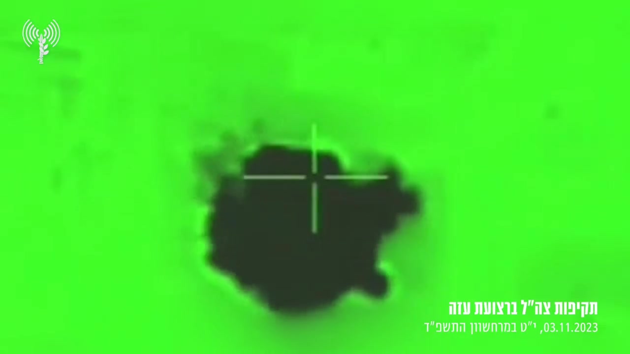 Footage released by the Israeli army of naval and air strikes against Hamas targets in Gaza. The Israeli army says multiple militants were killed
