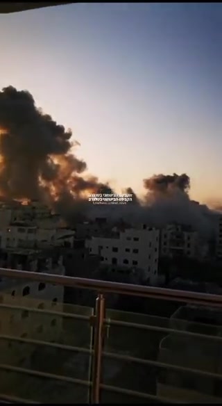 Airstrikes in Gaza city, short time ago 