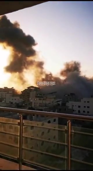 Airstrikes in Gaza city, short time ago 