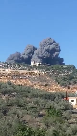 Footage shows Israeli strikes on Hezbollah positions in southern Lebanon, in response to repeated rocket and missile attacks