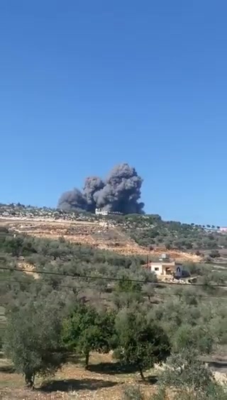 Footage shows Israeli strikes on Hezbollah positions in southern Lebanon, in response to repeated rocket and missile attacks