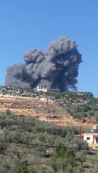 Footage shows Israeli strikes on Hezbollah positions in southern Lebanon, in response to repeated rocket and missile attacks