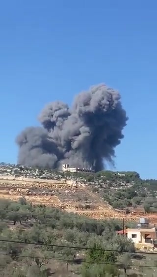 Footage shows Israeli strikes on Hezbollah positions in southern Lebanon, in response to repeated rocket and missile attacks